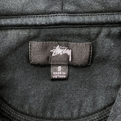 中古◆ステューシー プルオーバーパーカー ロゴ メンズ サイズS ブラック Stussy 【AFB19】
