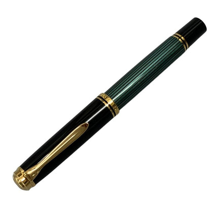 ペリカン 万年筆 スーベレーン 緑縞 ストライプ ペン先18C-750 F字 PELIKAN Souveran【AFI18-2】