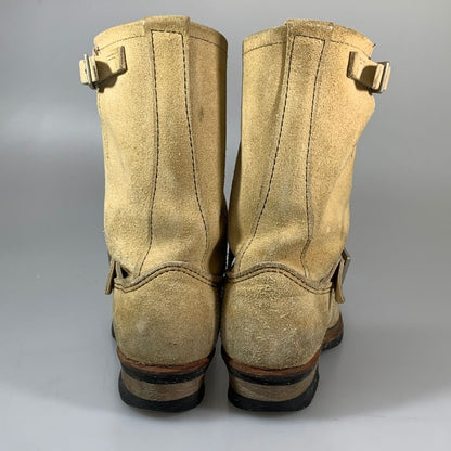 レッドウィング エンジニアブーツ スエード 8268 メンズ US7.5 ベージュ REDWING 約25.5cm【AFC28】