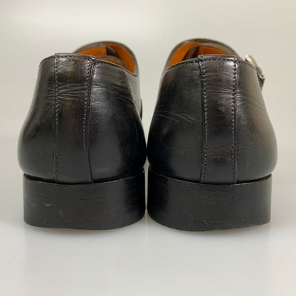 サントーニ レザーシューズ 6371 シングルモンク サイドストラップ キャップトゥ メンズ ブラウン系 サイズUK5 Santoni 約24.0cm【AFC45】