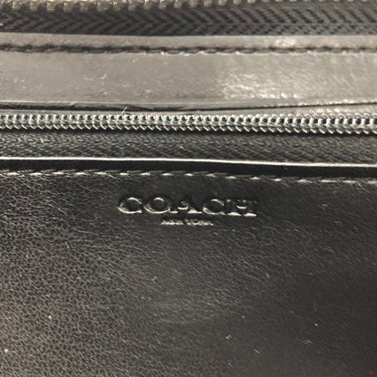 コーチ 長財布 シグニチャー ラウンドジップ ブラック メンズ COACH【AFI6】