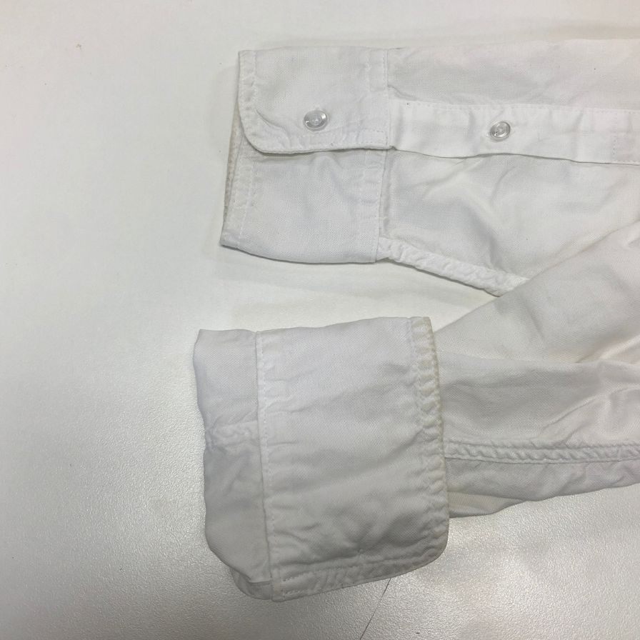 中古◆セーブカーキユナイテッド シャツ 長袖 アメリカ製 ホワイト サイズS SAVE KHAKI UNITED 【AFB39】