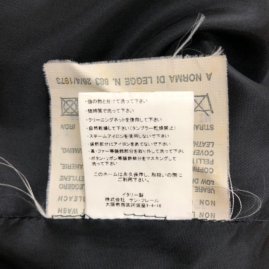 極美品◆トマソ ステファネリ コート ショート丈 ブラック レディース サイズ46 TOMASO STEFANELLI 【AFB28】