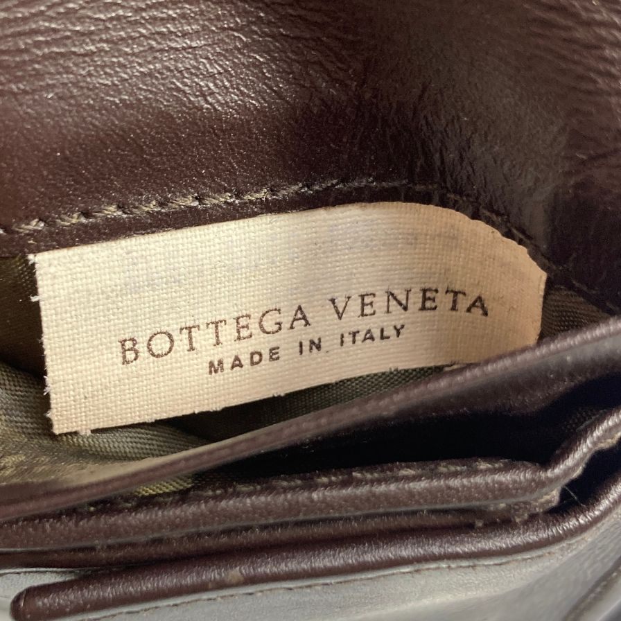 ボッテガヴェネタ イントレチャート 二つ折り財布 レザー ブラウン系 メンズ BOTTEGA VENETA【AFI9】