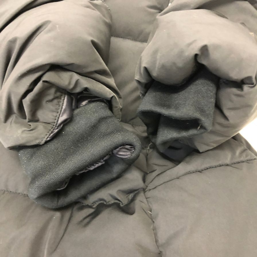 中古◆ノースフェイス ホワイトレーベル フーディー ダウンジャケット PL-10-1A ブラック レディース サイズ90  THE NORTH FACE 【AFA18】