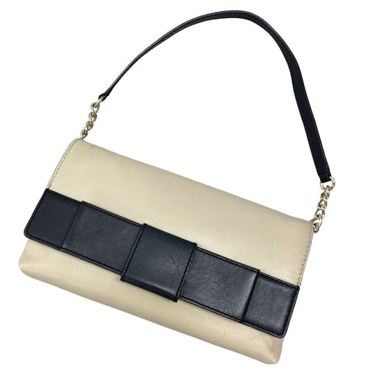 ケイトスペード ショルダーバッグ レザー アイボリー シルバー金具 レディース kate spade【AFE9】