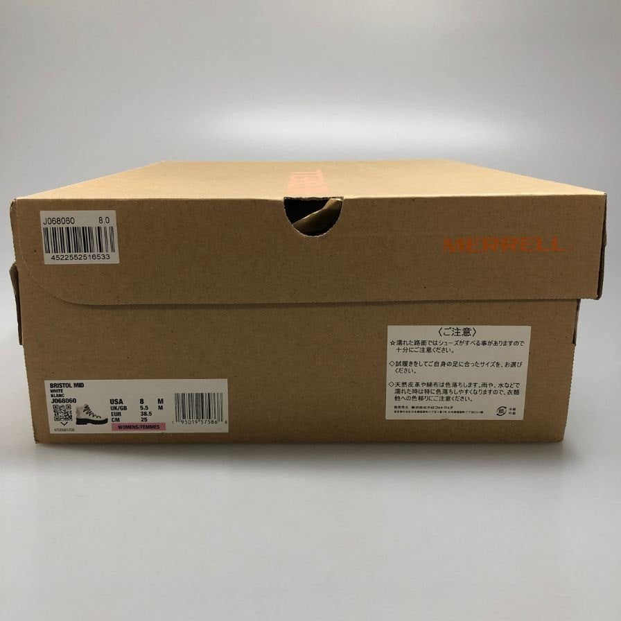 メレル ブーツ トレッキングブーツ Bristol MID レディース サイズ25 ブラック ホワイト系 MERRELL 約25.0cm【AFD3】