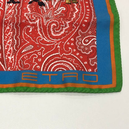 エトロ スカーフ ハンカチ カンフーパンダ レッド系 ETRO【AFI10】