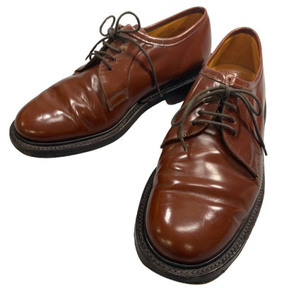 グレンソン プレーントゥ ポリッシュレザー 6229 ブラウン サイズUK5.5E GRENSON ビジネスシューズ 約24.0cm【LA】【中古】