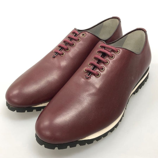 マノロブラニク レザーシューズ レザースニーカー バーガンディ メンズ サイズUK7 MANOLO BLAHNIK 約25.5cm【AFD15】