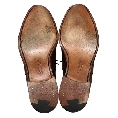 クロケット&ジョーンズ レザーシューズ 内羽根 ストレートチップ コノート 236ラスト メンズ ブラウン サイズ7.5E CROCKETT&JONES CONNAUGHT ビジネスシューズ 約26.0cm【LA】【中古】