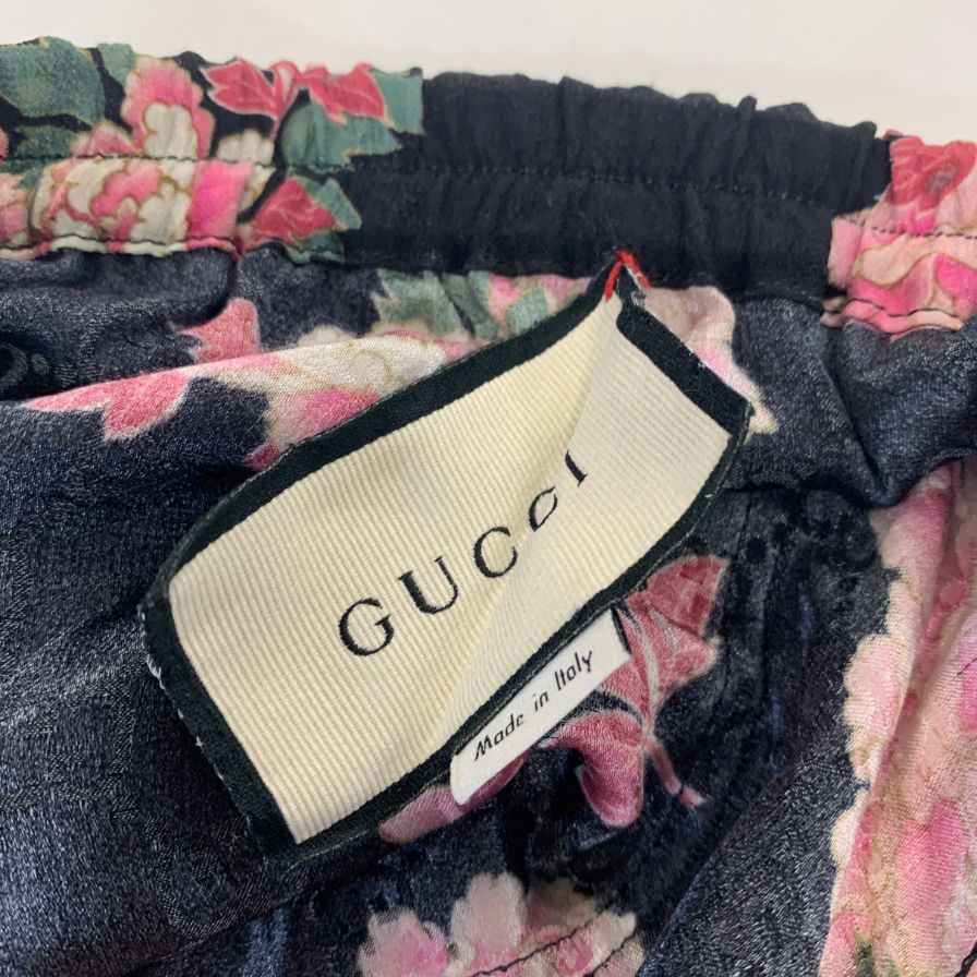 グッチ 624399 ショートパンツ シルク 花柄 メンズ サイズ46 GUCCI 【AFB27】