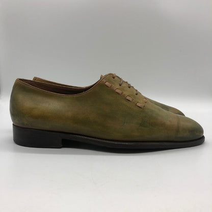 ベルルッティ パティーヌレザー ホールカット オルガ期 ライムグリーン系 サイズ6.5 メンズ Berluti 約25.0cm【PTM1】