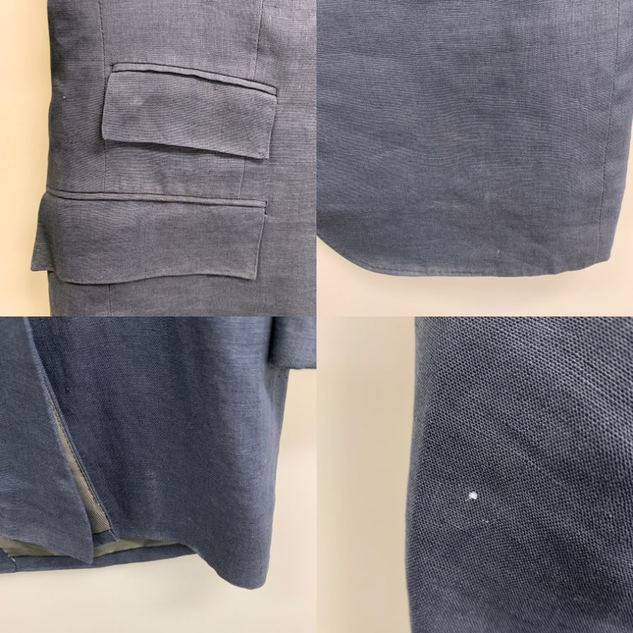 中古■アクアスキュータム 80S テーラードジャケット CLUB 92 イングランド製 ネイビー メンズ Aquascutum 【AFA11】