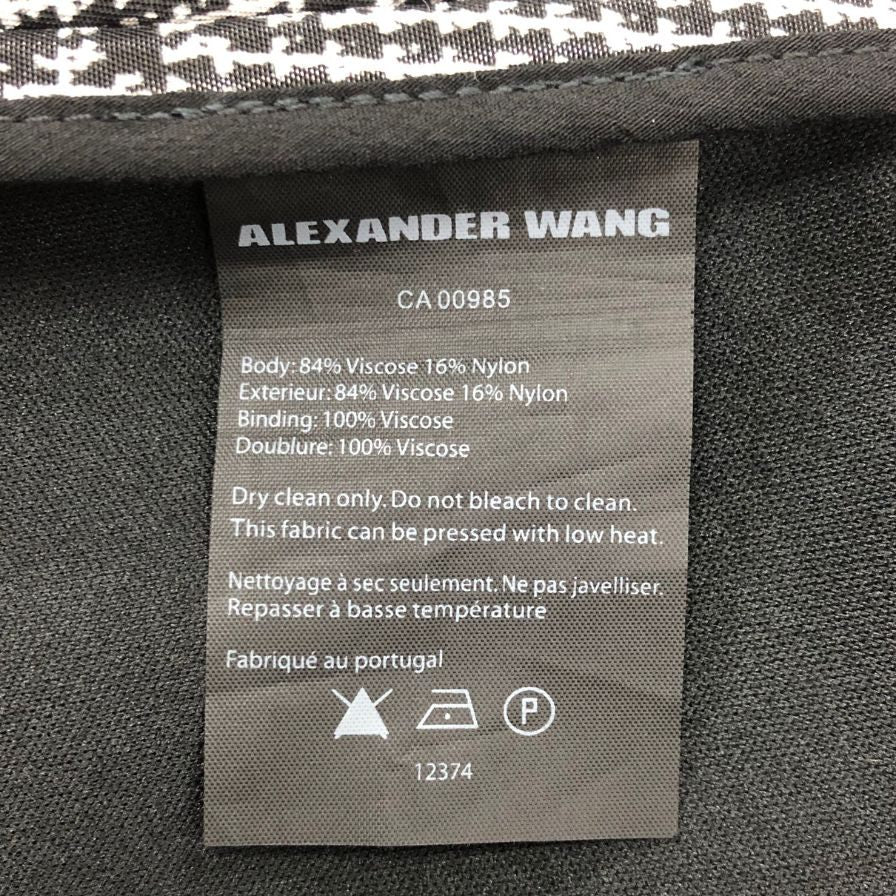 アレキサンダーワン スカート 千鳥柄 サイズ8 レディース ALEXANDER WANG【AFB43】