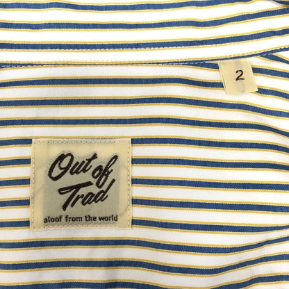 極美品◆アウトオブトラッド ダブルカフスシャツ アンソニー チェック柄 ホワイト系 メンズ サイズ2 OUT OF TRAD 【AFB45】