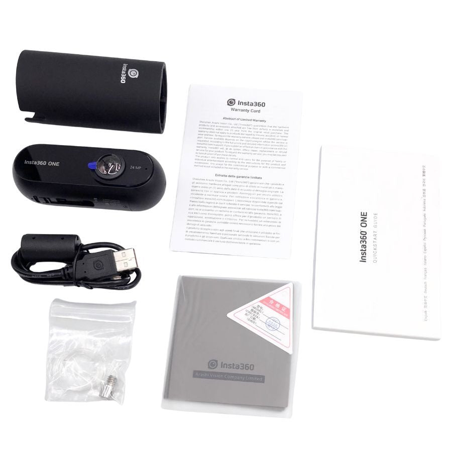 インスタ360 ウェアラブルカメラ 360度 全天球 VR アクションカメラ 2018年製 ブラック ユニセックス INSTA360 ONE【AFI21】【中古】