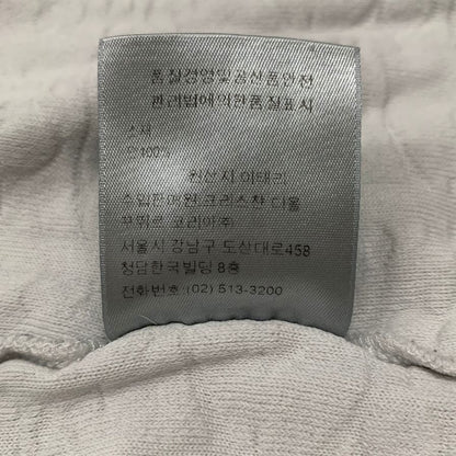 美品◆ディオールオム Tシャツ オブリーク 943J605E0602 パイル地 コットン メンズ サイズ XXS ホワイト Dior HOMME 【AFB37】