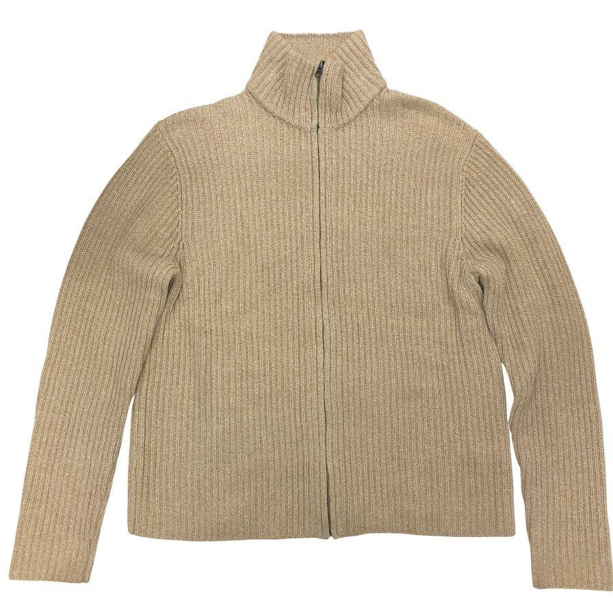 美品◆ポロ ラルフローレン ドライバーズニット メンズ ベージュ サイズL POLO by Ralph Lauren 【AFB16】