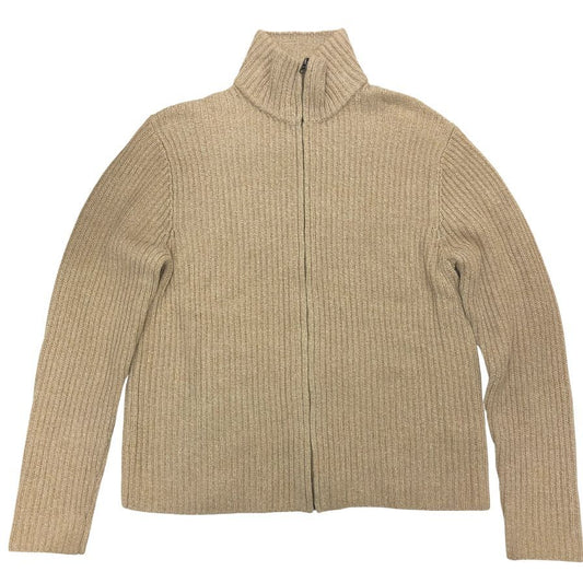 美品◆ポロ ラルフローレン ドライバーズニット メンズ ベージュ サイズL POLO by Ralph Lauren 【AFB16】