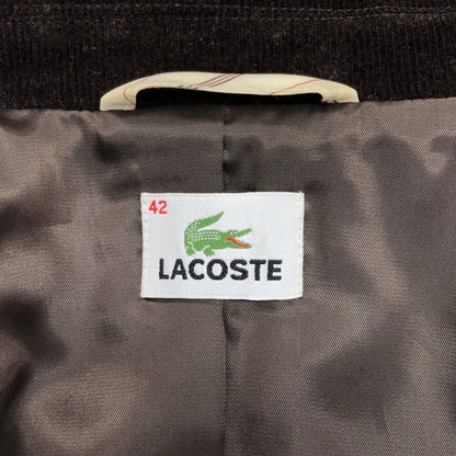 美品◆ラコステ コーディロイ ジャケット レディースサイズ42 ブラウン  LACOSTE 【AFB50】