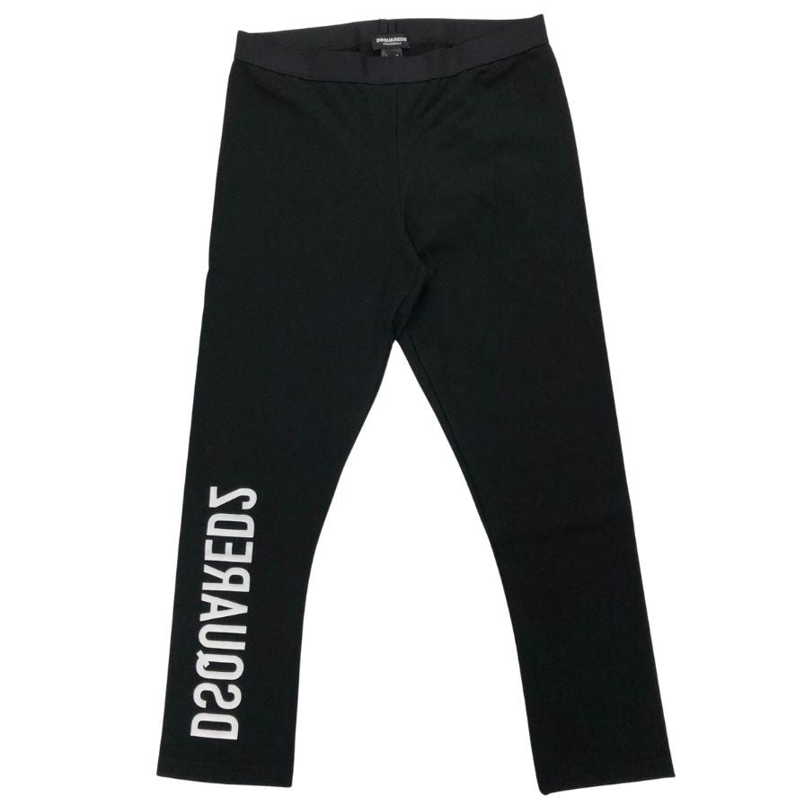 ディースクエアード レギンス スパッツ 裾ロゴ レディース サイズM ブラック DSQUARED2 【AFB10】