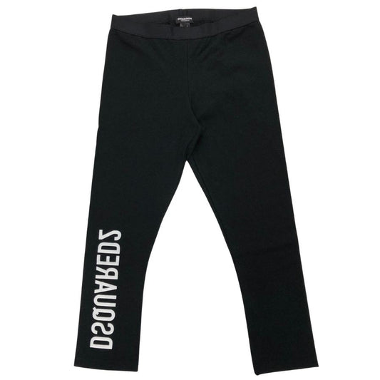 ディースクエアード レギンス スパッツ 裾ロゴ レディース サイズM ブラック DSQUARED2 【AFB10】