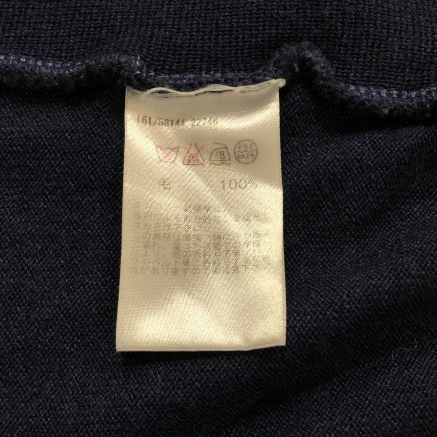 美品◆グランサッソ ヴィンテージ ベスト メンズ ネイビー サイズ48 Gran Sasso vintage 【AFB14】