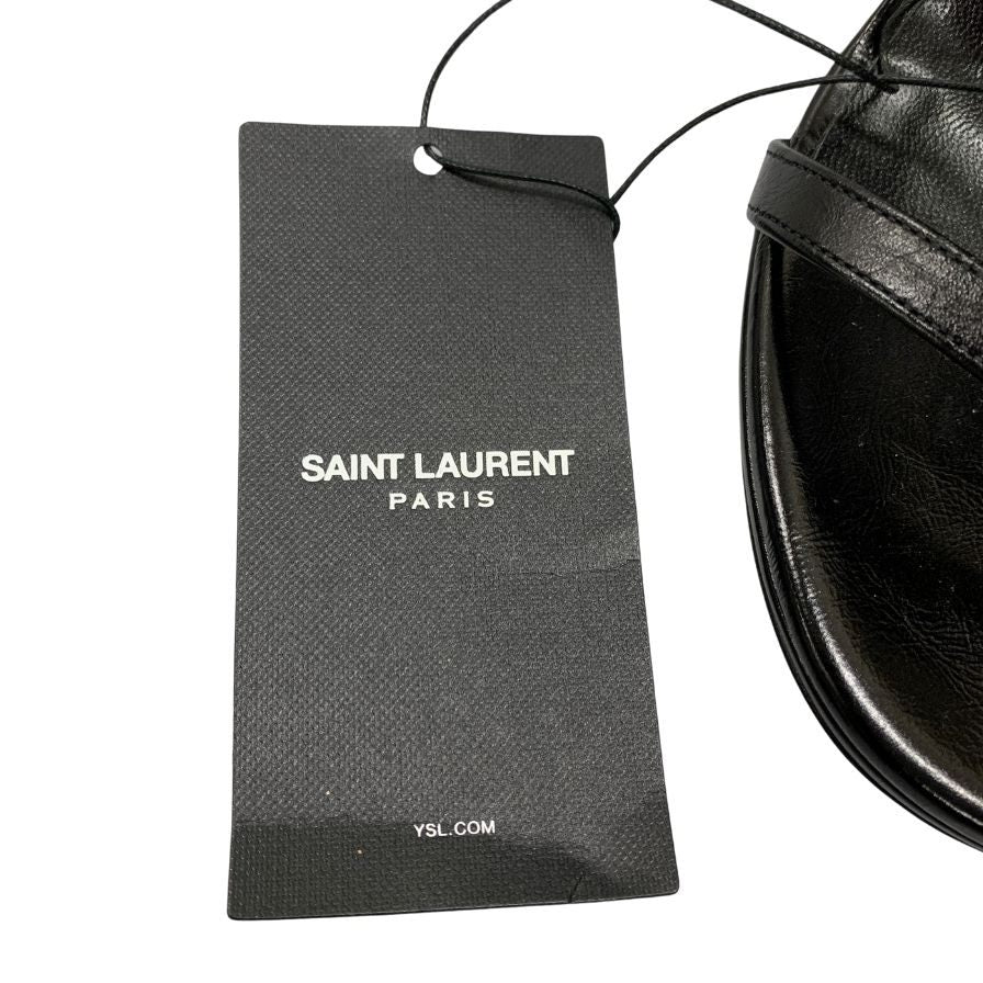 サンローランパリ ストラップサンダル ハイヒール チェーン ブラック レディース サイズ35 SAINT LAURENT PARIS 約21.5cm【AFC43】