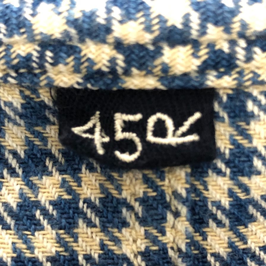 極美品◆フォーティファイブアール ワンピース インドネル ロング丈 チェック ブルー サイズ表記なし 45R 【AFB37】