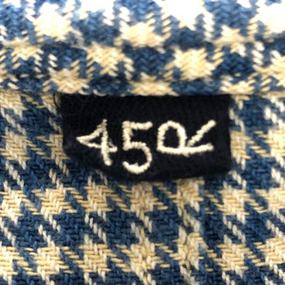 極美品◆フォーティファイブアール ワンピース インドネル ロング丈 チェック ブルー サイズ表記なし 45R 【AFB37】
