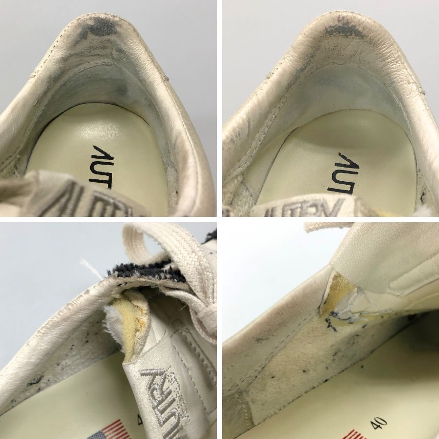 オートリー レザー ローカット スニーカー メンズ サイズ40 ホワイト系 AUTRY 約25.0cm【AFC36】