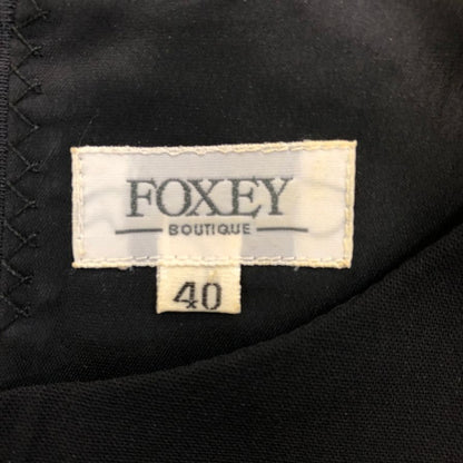 美品◆フォクシー ブティック ワンピース ノースリーブ 16443 ウール ブラック レディース サイズ40 FOXEY BOUTIQUE 【AFB3】