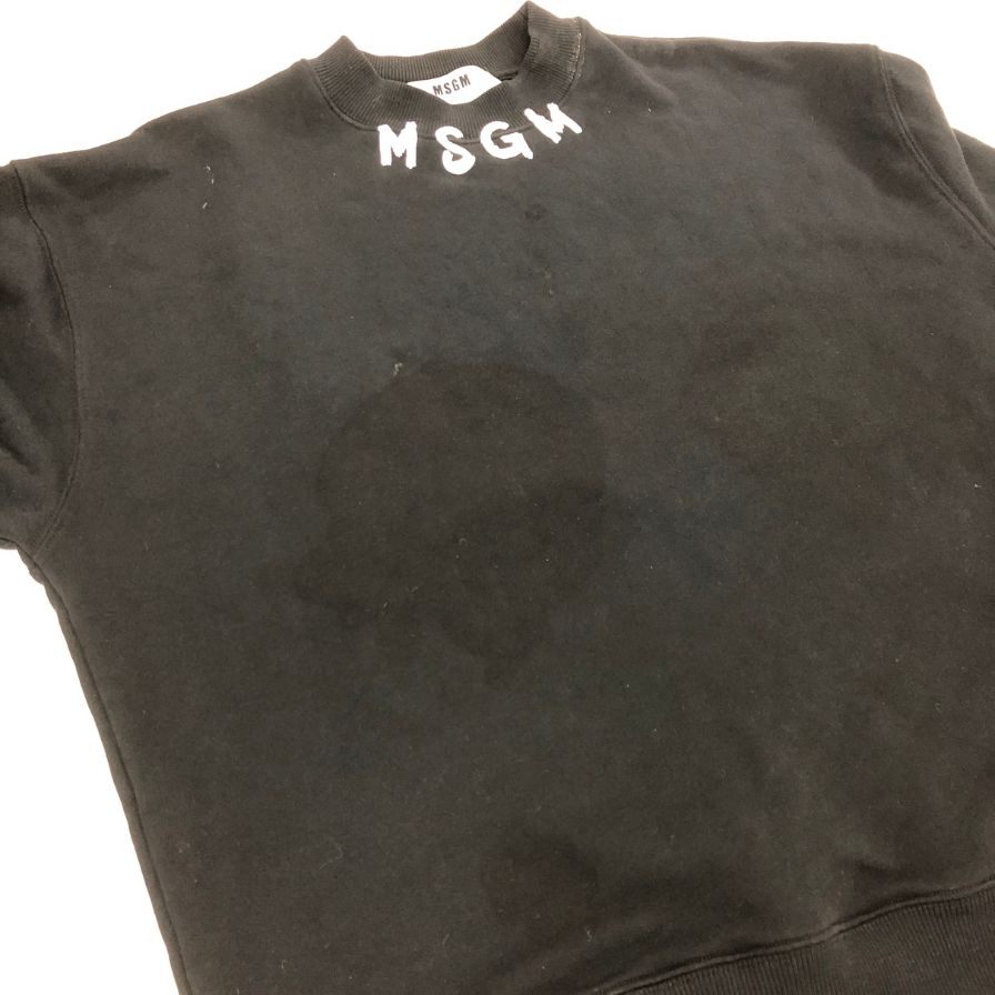 中古◆エムエスジーエム スウェット ブラック ネックロゴ サイズL MSGM 【AFB3】