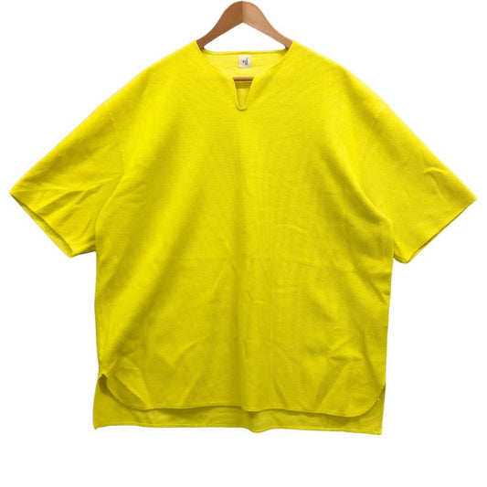 美品◆ブラームスルーツストック ショートスリーブ サーマル カットソー イエロー 半袖 Ｔシャツ 日本製 サイズ3 メンズ blurhms ROOTSTOCK MADE IN JAPAN 【AFB47】