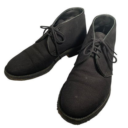 トリッカーズ×マーガレットハウエル チャッカブーツ キャンバス クレープソール ブラック サイズUK8.5 Tricker`s 約27.0cm【AFD15】
