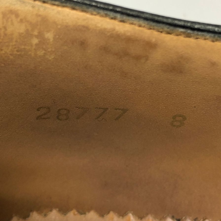 ヤンコ レザーシューズ スプリットトゥ Uチップ メンズ サイズ8 ブラック YANKO 約26.5cm【AFC47】