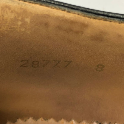 ヤンコ レザーシューズ スプリットトゥ Uチップ メンズ サイズ8 ブラック YANKO 約26.5cm【AFC47】