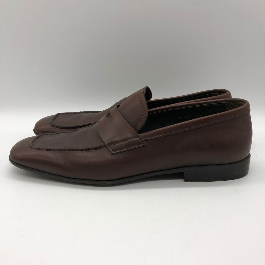 プラダ コインローファー 2D 1116 メンズ ブラウン サイズ5.5 PRADA 約24.5cm【AFD15】
