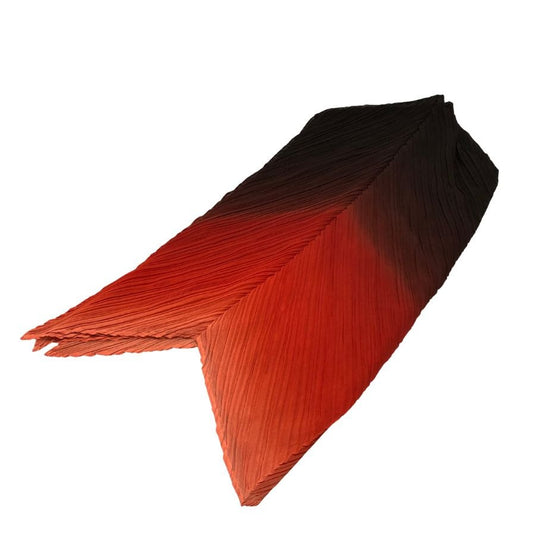 プリーツプリーツ イッセイミヤケ ストール 総柄 プリーツ 加工 ポリエステル タグ欠損 ピンク ブルー PLEATS PLEASE ISSEY MIYAKE【AFB49】