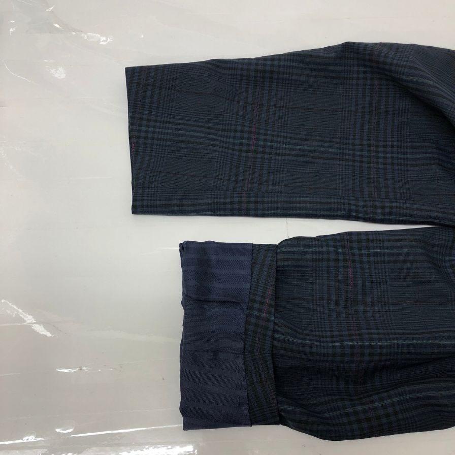 美品◆バーバリー 2B テーラードジャケット 90年代 旧タグ チェック ネイビー メンズ サイズ170AB5 Burberry 【AFF22】