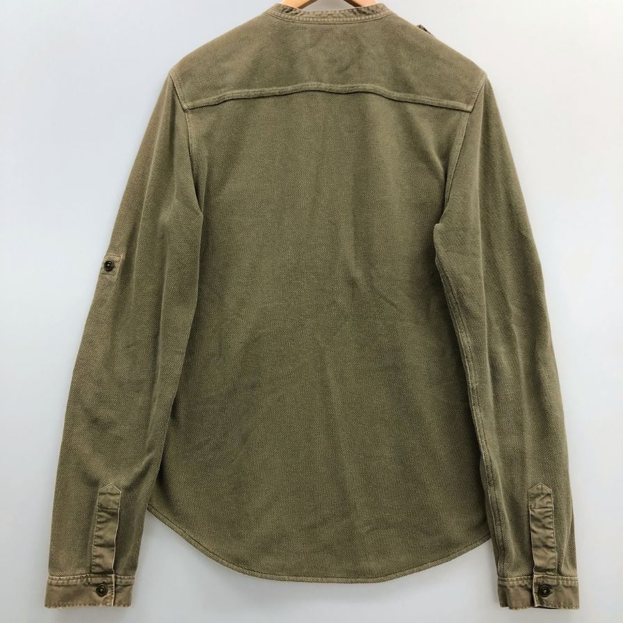 ダブルアールエル ヘンリーネックシャツ サーマル 1つ星タグ カーキ メンズ サイズS RRL RALPH LAUREN【LA】