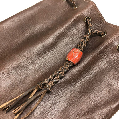 シュガー レザーバッグ 巾着型 ブラウン系 クラフトレザー SUGAR【AFE3】