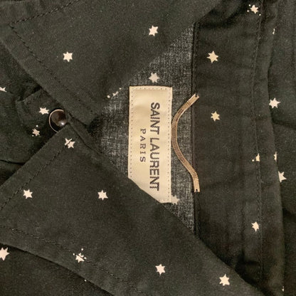 中古◆サンローラン パリ 15SS ウエスタンシャツ 総柄 ブラック メンズ サイズS 407715 SAINT LAURENT PARIS 【AFB46】