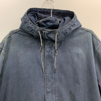 美品◆ポロ ラルフローレン 国内正規 M-51 フィッシュテイル パーカー モッズコート USED加工  IDEAL製ジップメンズ サイズL ブルー Polo Ralph Lauren 【AFB33】