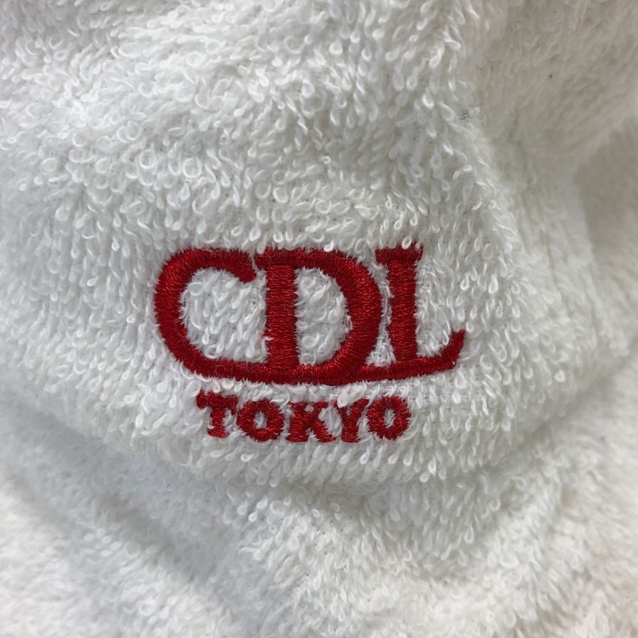シーディーエル バケットハット ワンポイントロゴ パイル生地 ホワイト ユニセックス サイズM CDL TOKYO【AFI20】【中古】