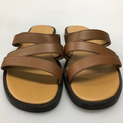 ジェイエムウエストン サンダル ダブルV ミュール ブラウン サイズ8 メンズ J.M.WESTON  約26.5cm【LA】【中古】