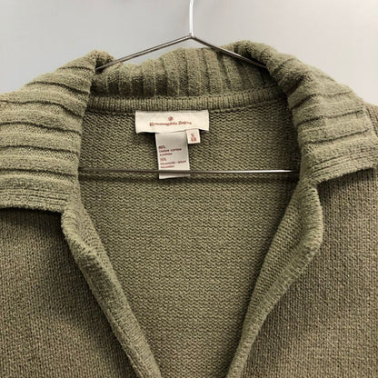 美品◆エルメネジルド ゼニア カーディガン コットン グレー系 メンズ サイズS Ermenegildo Zegna 【AFB41】