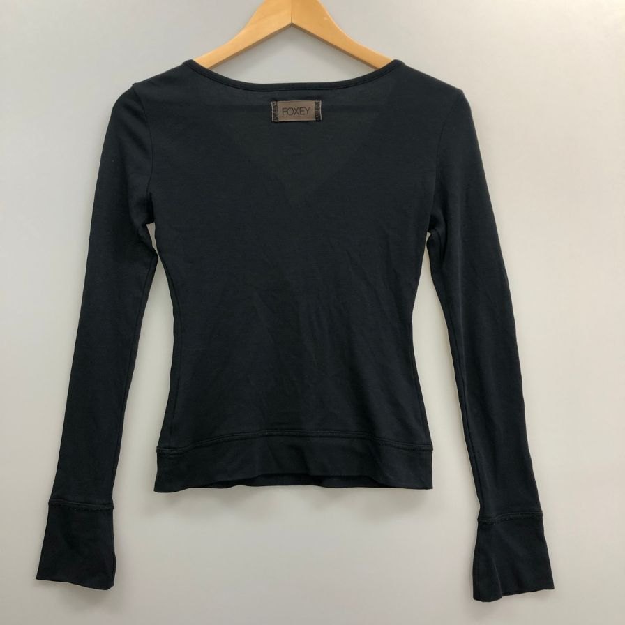美品◆フォクシー ブティック トップス カットソー 20237 コットン ネイビー サイズ不明  FOXEY BOUTIQUE 【AFB10】