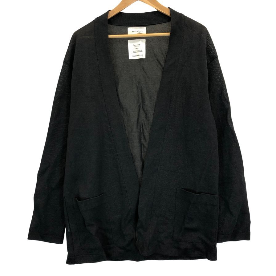 極美品◆マーカウェア ノーカラージャケット トップス メンズ サイズ2 ブラック MARKAWARE 【AFB51】